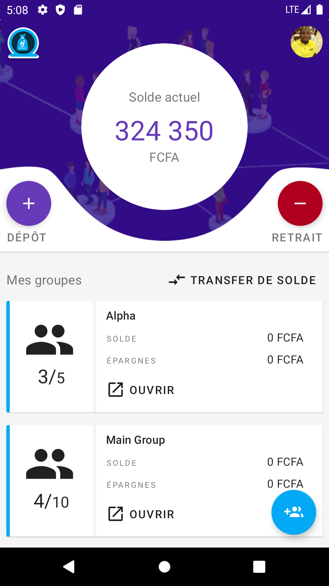Group Dashboard & Balance Overview