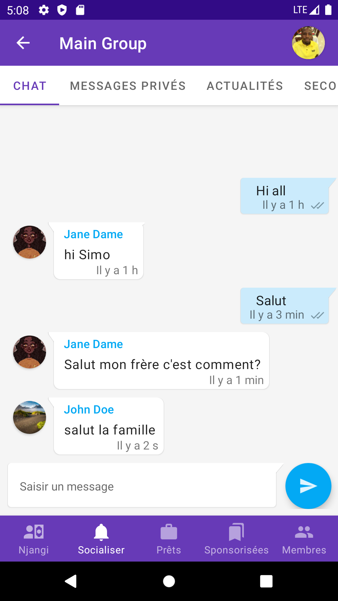 In-App Group Messaging